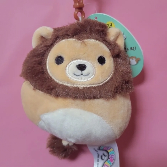 Squishmallows Other - 3.5" Francis Clip NWT HTF Jungle Squad 2019 Rare Lion Kellytoy Cat Squishmallow